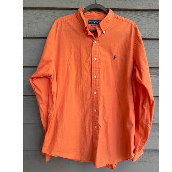 Vintage Ralph Lauren Polo Shirt XL Made in Hong Kong 90s - Picture 1 of 8